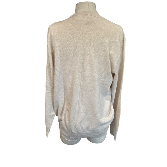 J. Crew Mens Textured Knit Crewneck Sweater Oatmeal Heather BM043 XXL New - Picture 6 of 8